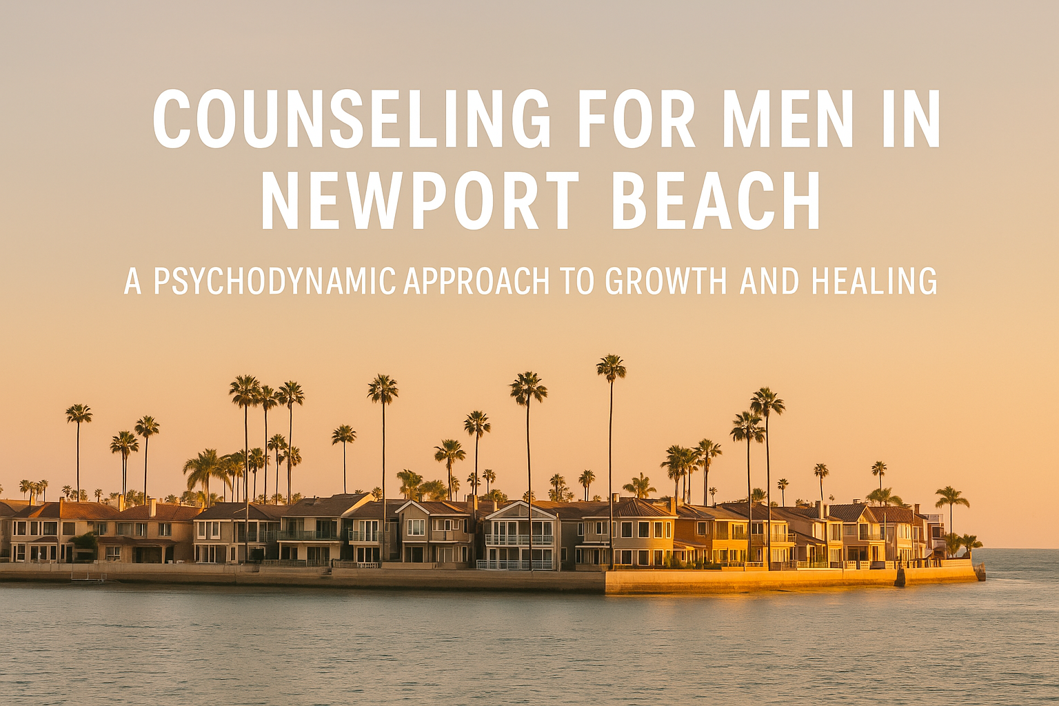 scenic view of Newport beach Counseling for men newport beach